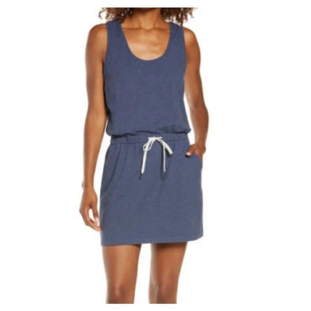 Zella Gwen Ponte Knit Tank Dress In Navy Nightfall Size Xxs